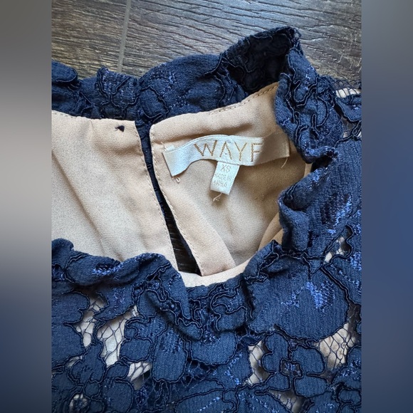 WAYF Blue Lace Dress XS - Picture 10 of 10